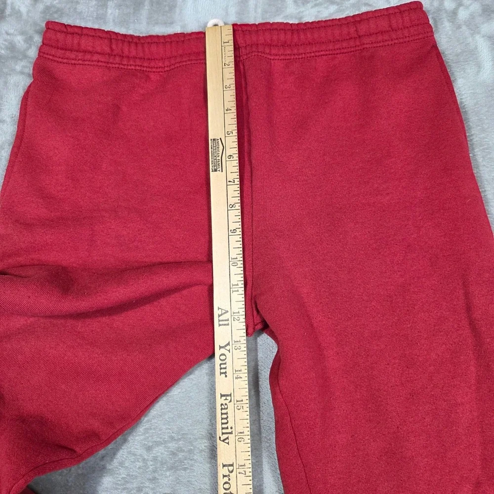 Vintage BVD Mens Red Fleece Sweatpants Joggers Size M 90s USA Fabric Tapered